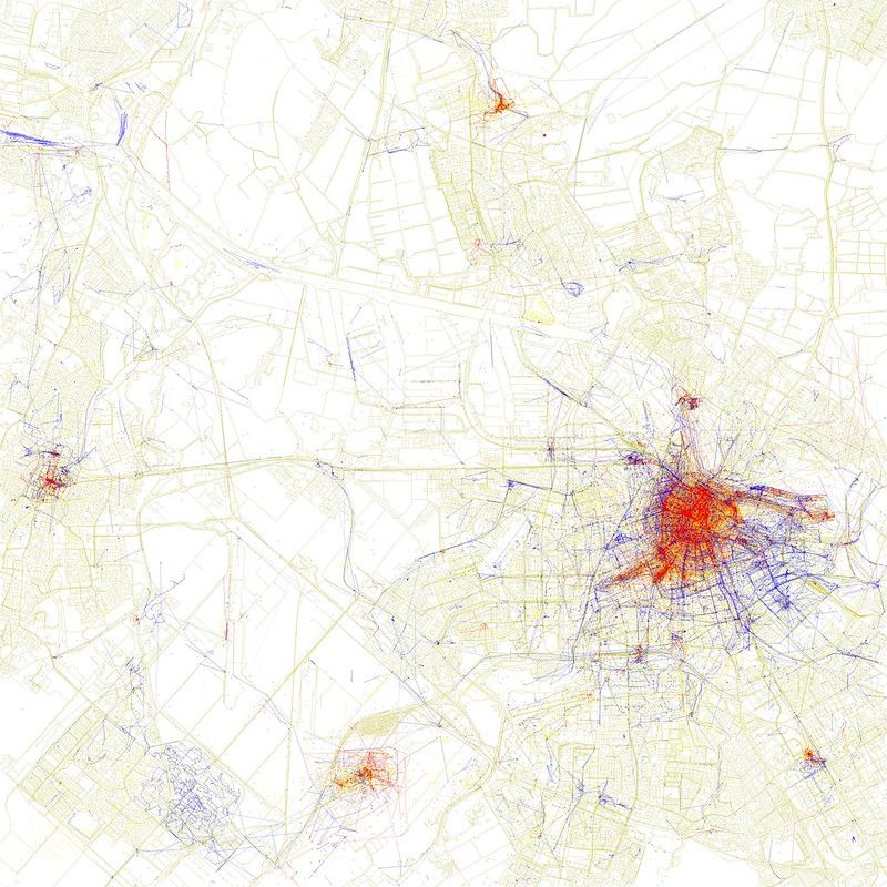 Tourist heat map of Amsterdam
