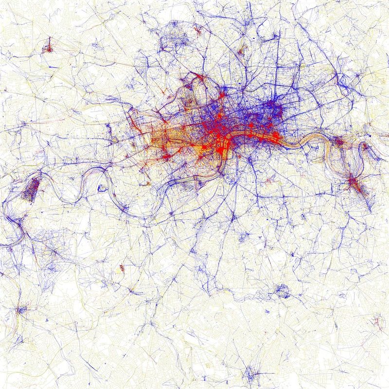 Tourist heat map of London